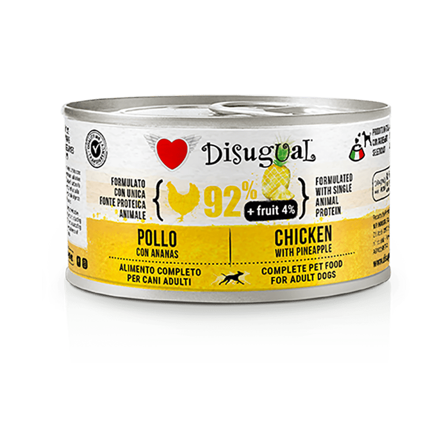 Disugual 意極鮮 狗罐頭 狗主食罐 92%鮮肉 無穀物雞肉及菠蘿 150g (FRUT105) | 意大利製造 (圖片2)