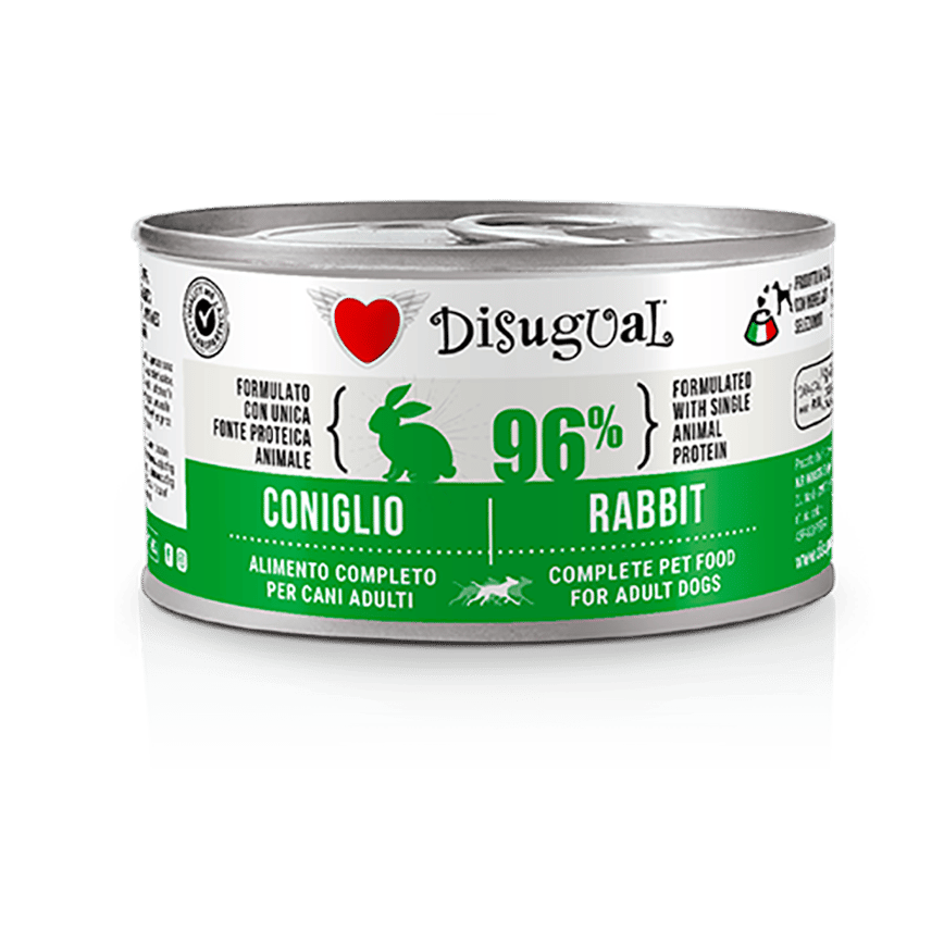 Disugual 意極鮮 狗罐頭 狗主食罐 96%極品鮮肉 單一蛋白配方 兔肉 150g (DSGV107 | 意大利製造 (圖片2)