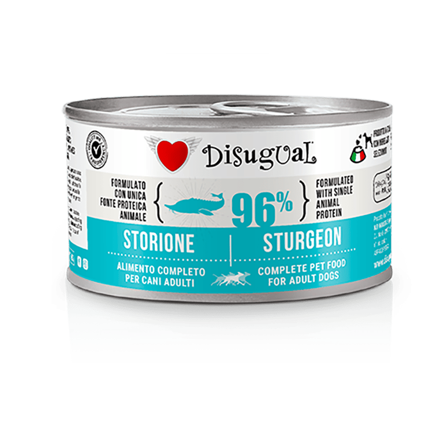 Disugual 意極鮮 狗罐頭 狗主食罐 96%極品鮮肉 單一蛋白配方 鱘魚 150g | 意大利製造 (圖片2)