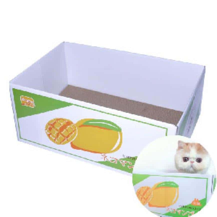 瓦楞紙二合一貓抓板貓窩 芒果 (圖片2)