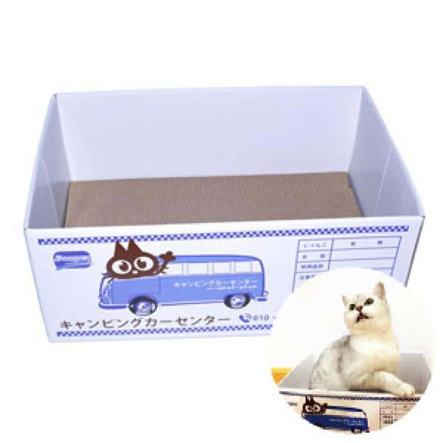 瓦楞紙二合一貓抓板貓窩 貓巴士 (圖片2)