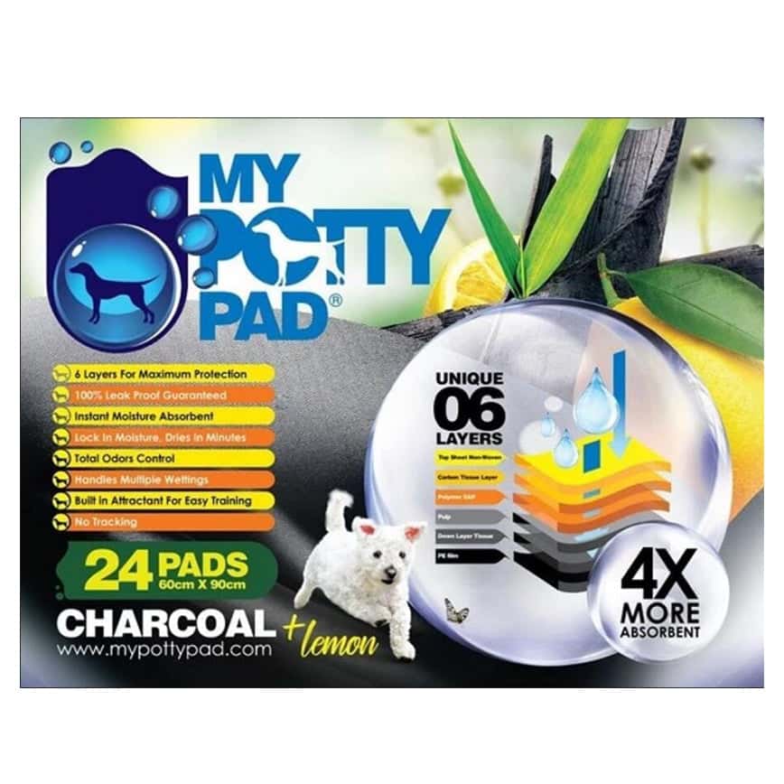 My Potty Pad 活性炭殿堂吸 寵物尿墊 狗尿墊 狗尿片 檸檬味 [60x90 L碼 24PADS] (MPPCL024) (圖片2)