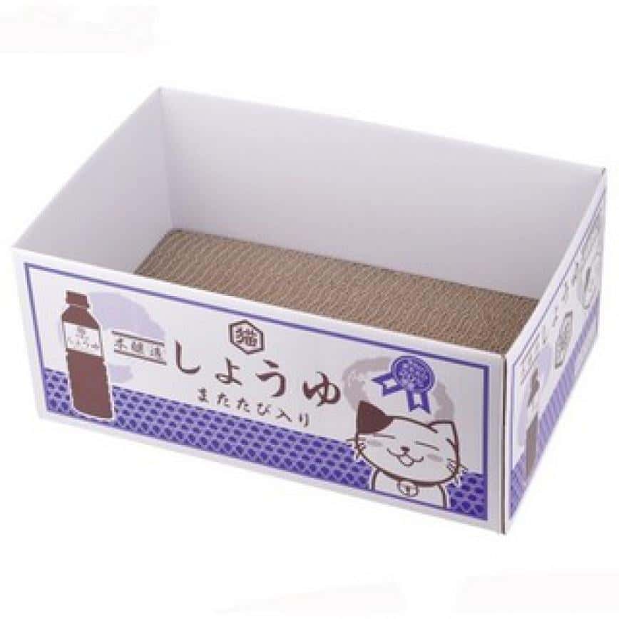 瓦楞紙二合一貓抓板貓窩 貓咪愛醬油 (圖片2)