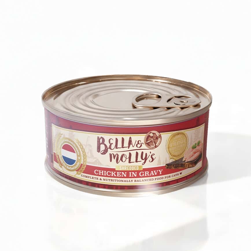 Bella & Molly's 荷蘭罐 貓罐頭 AAFCO 主食罐 低脂配方 雞絲肉汁 156g (圖片2)