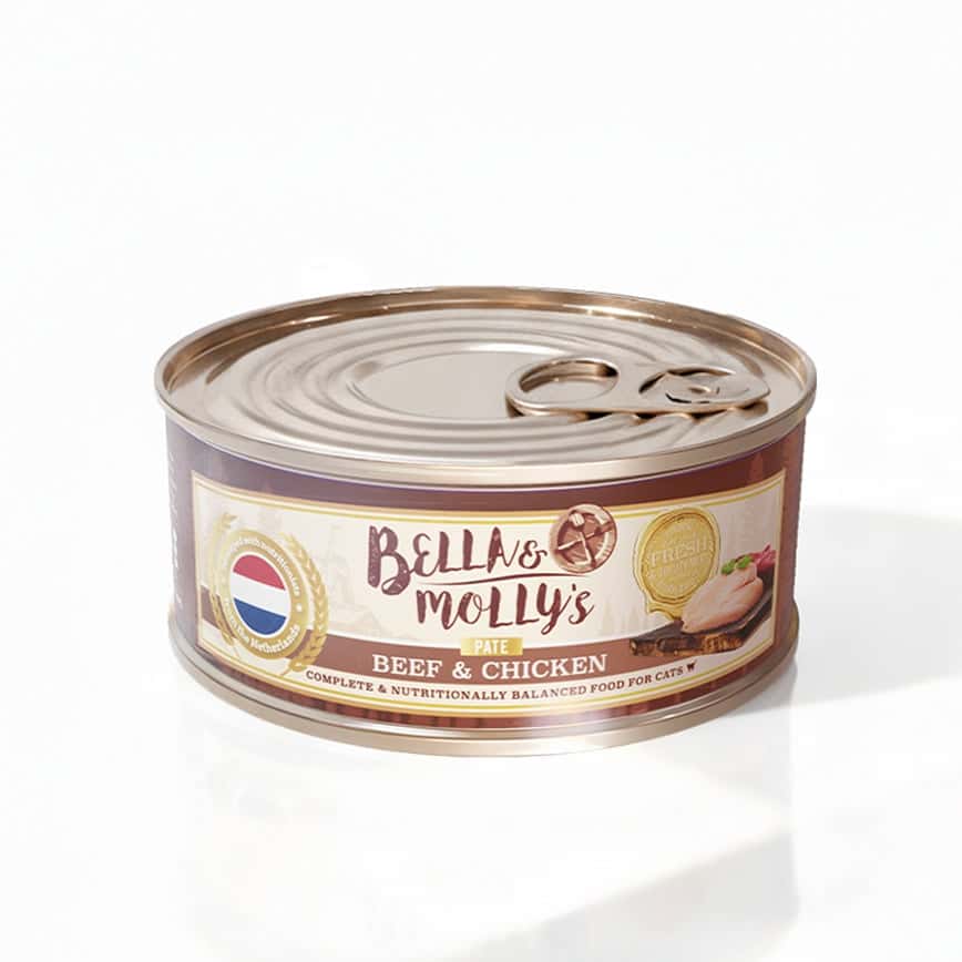 Bella & Molly's 荷蘭罐 貓罐頭 AAFCO 主食罐 強身配方 牛肉及雞肉肉醬 156g (圖片2)