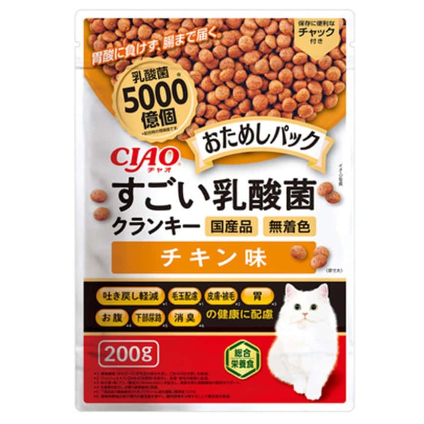 CIAO 貓糧 5000億個乳酸菌健腸配方 雞肉味 200g (P-309) (圖片2)