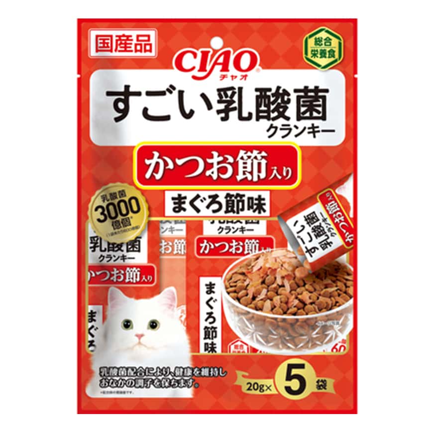 CIAO 貓糧 3000億個乳酸菌系列 鰹魚片及吞拿魚味 20g×5袋 (P-267) (圖片2)