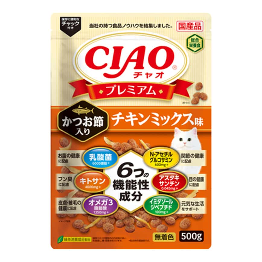 CIAO 貓糧 健康功能系列 鰹魚片及雞肉混合味 500g (P-260) (圖片2)