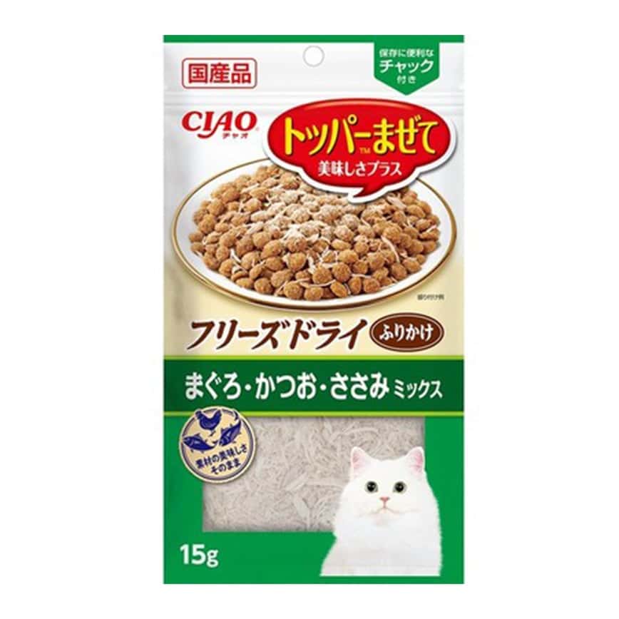 CIAO 貓零食 凍乾肉鬆 吞拿魚鰹魚雞肉混合 15g (CS-234) (圖片2)