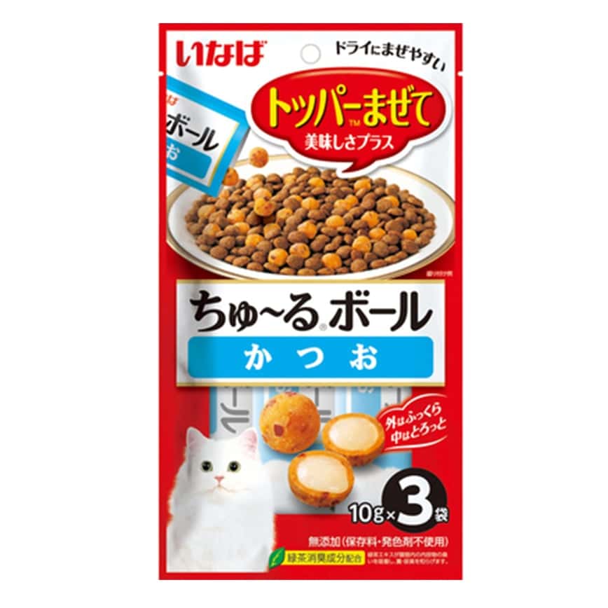 CIAO 貓零食 軟心粒粒 鰹魚味 10g×3袋 (QSC-323) (圖片2)