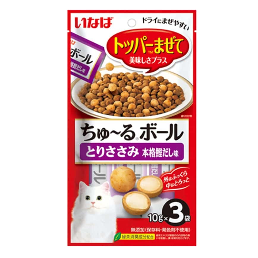 CIAO 貓零食 軟心粒粒 正宗鰹魚湯味 10g×3袋 (QSC-325) (圖片2)