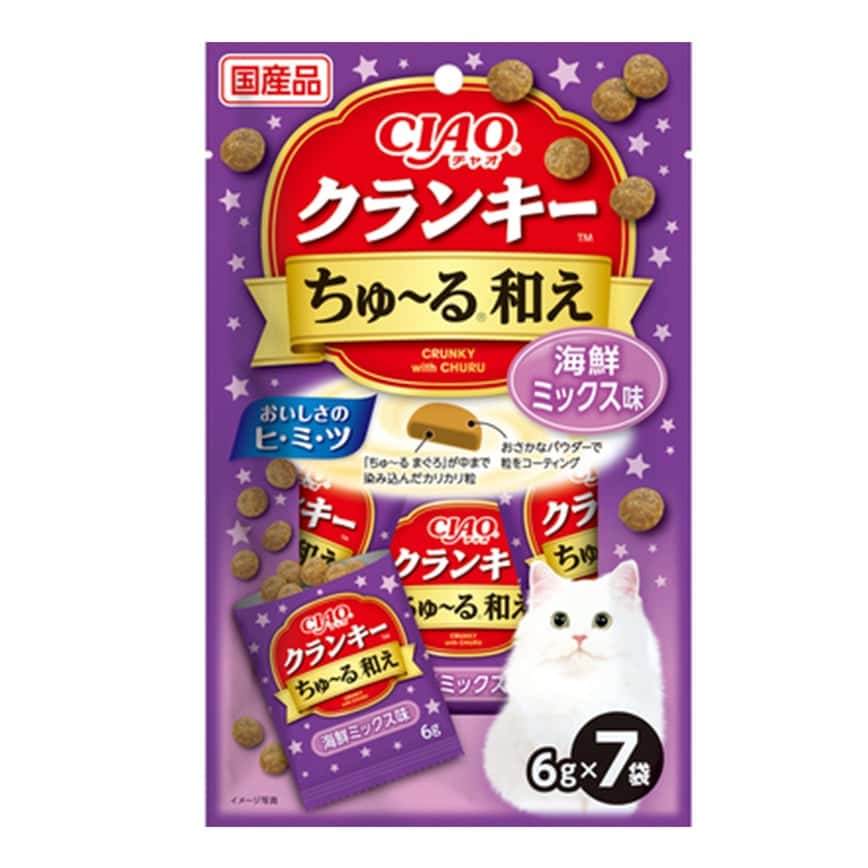 CIAO 貓零食 夾心餅 混合海鮮味 6g×7袋 (P-462) (圖片2)