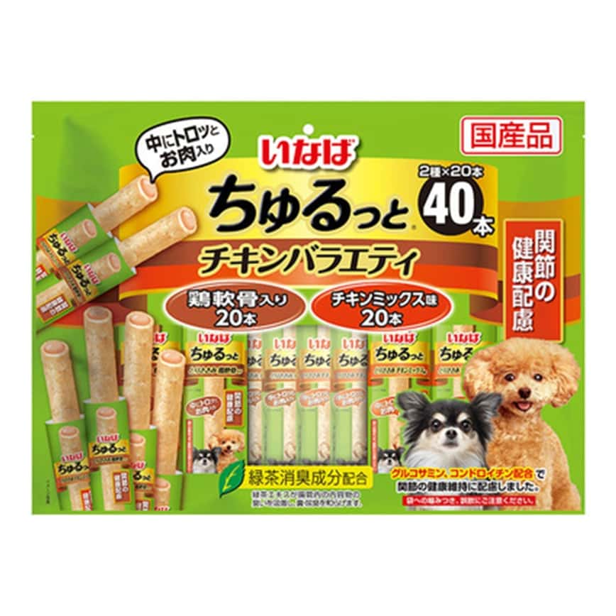CIAO 狗零食 關節健康夾心卷 雞軟骨及雞肉混合味40本 (DS-355) (圖片2)