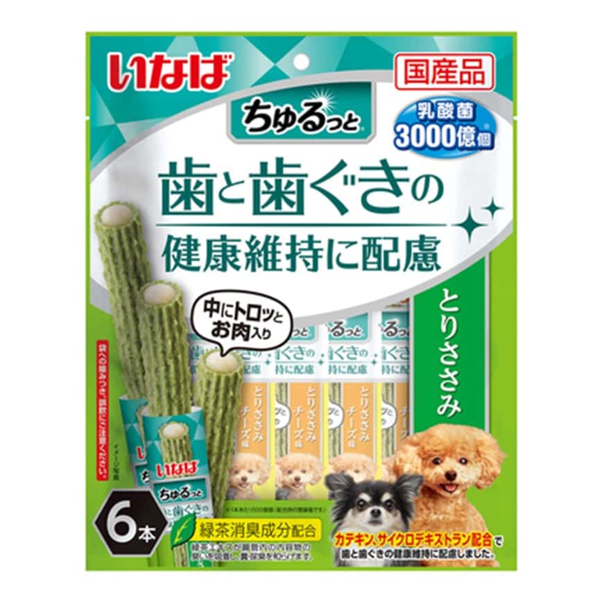 CIAO 狗零食 3000億乳酸菌夾心卷 牙齒健康配方 雞肉味 6本 (DS-345) (圖片2)