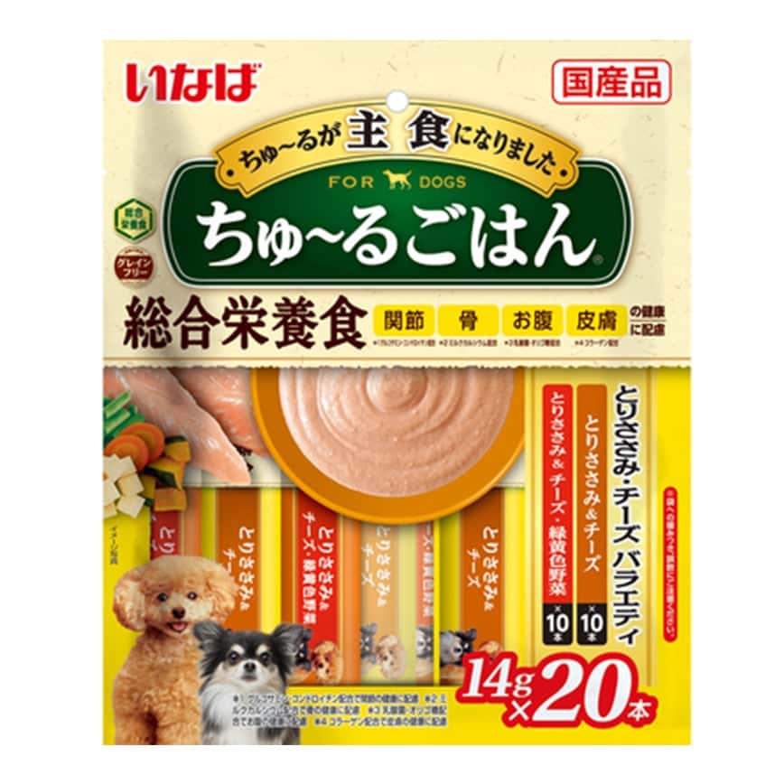 CIAO 狗肉泥 主食肉醬系列 雞肉及野菜及芝士味 14g×20本 (DS-259) (圖片2)