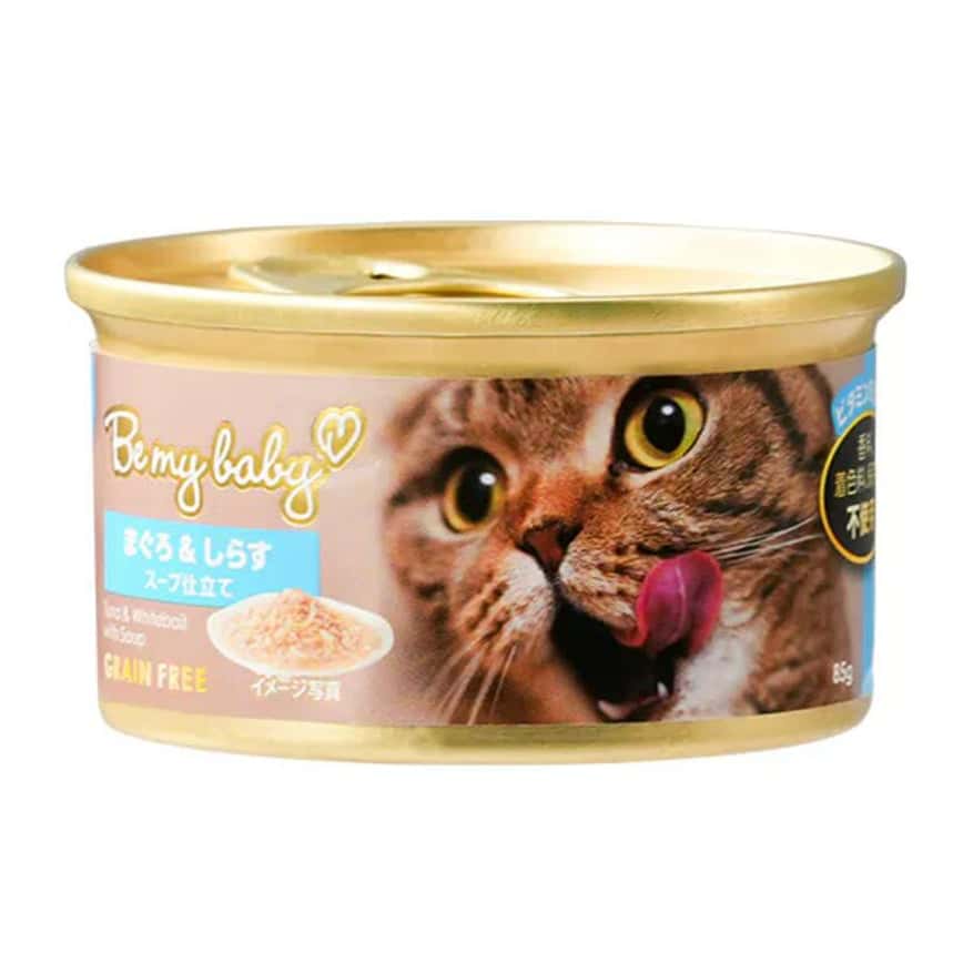 Be My Baby 貓罐頭 鮮肉無穀無膠 升級湯汁配方 吞拿魚&白飯魚 85g (90403548) (圖片2)
