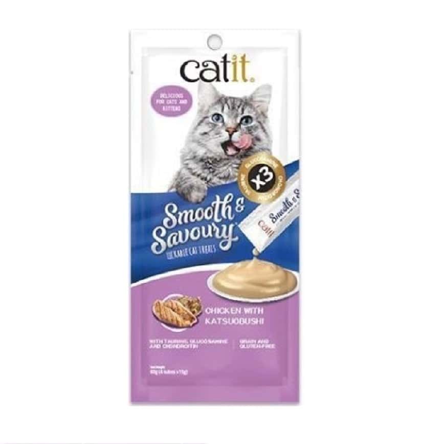 Catit Smooth & Savoury 肉泥條 雞肉+柴魚乾 60g (15g x 4) (44402) (圖片2)