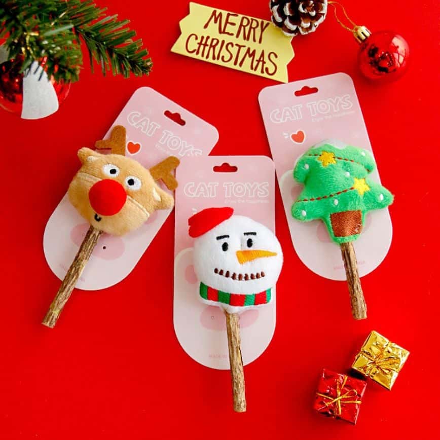 HelloDOG 貓玩具 聖誕可愛造型磨牙逗貓玩具 隨機款 (圖片2)