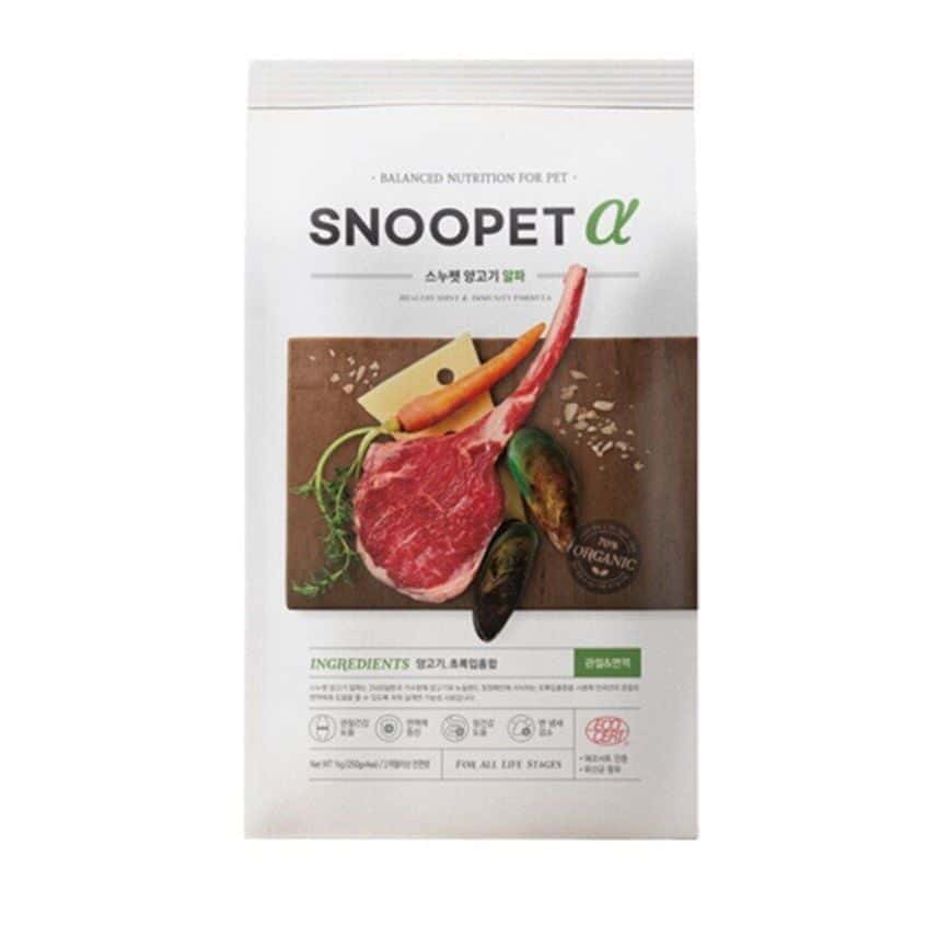 Snoopet α 狗糧 關節強化有機配方 鮮羊肉+青口+蔬菜 8kg (圖片2)