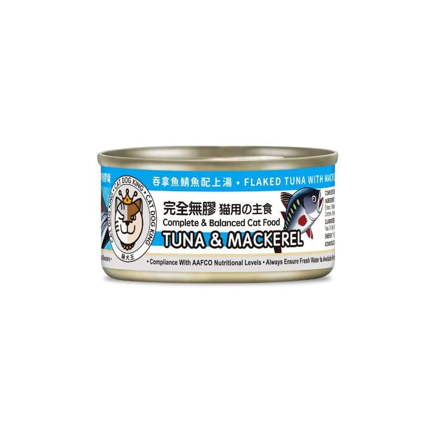 貓犬王 貓罐頭 吞拿魚及鯖魚肉絲湯主食罐 80g (圖片2)