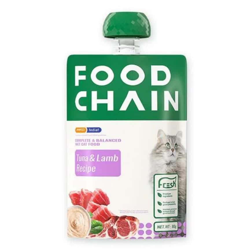 FOOD CHAIN 全營養貓用生骨肉主食醬包 吞拿魚+羊肉 80g (fc10028_48)  (圖片2)