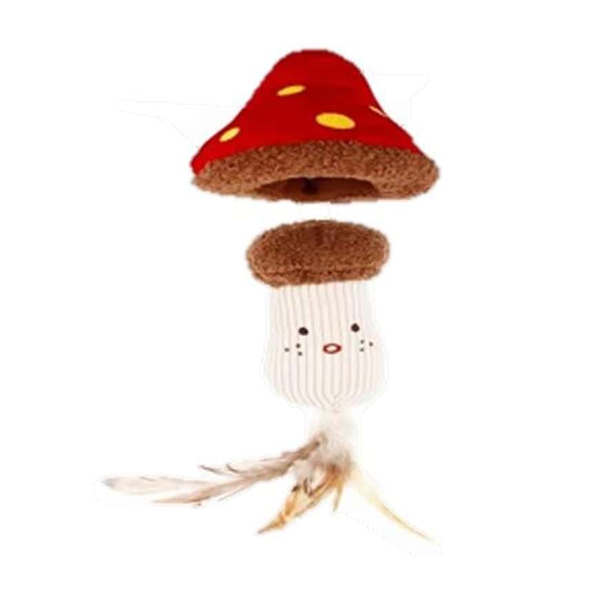 GiGwi 羽毛響紙貓薄荷系列 草莓菇 (7351)  (圖片2)