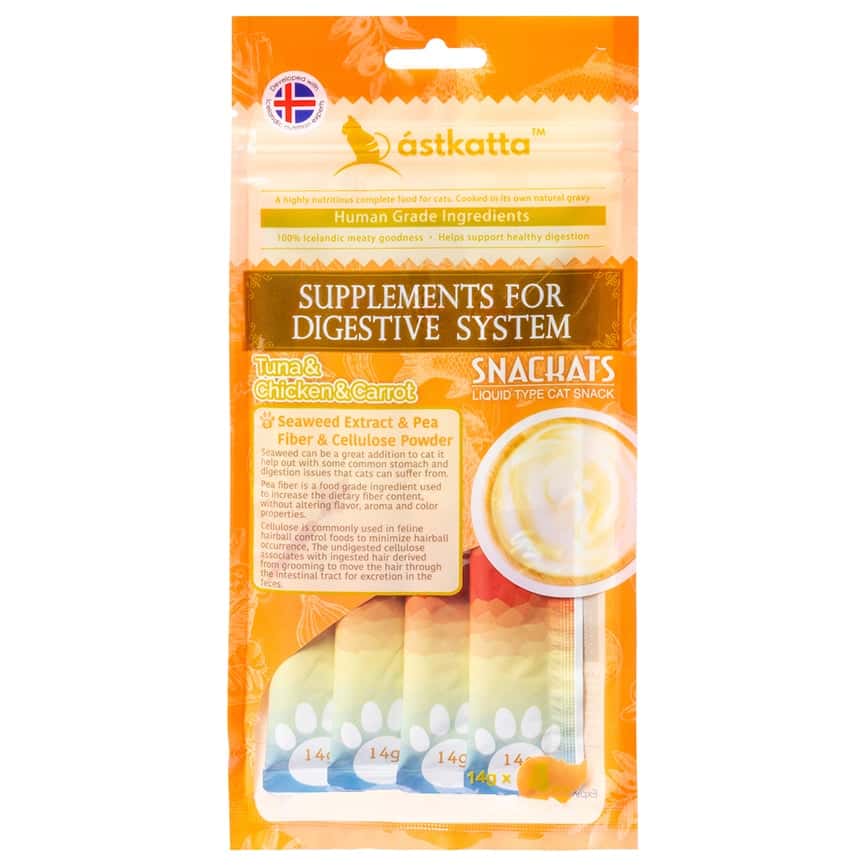 Astkatta 貓零食 營養肉泥 腸道護理系列 白鰹吞拿魚+雞肉+紅蘿蔔肉泥 14gx4 (P00111) (圖片2)