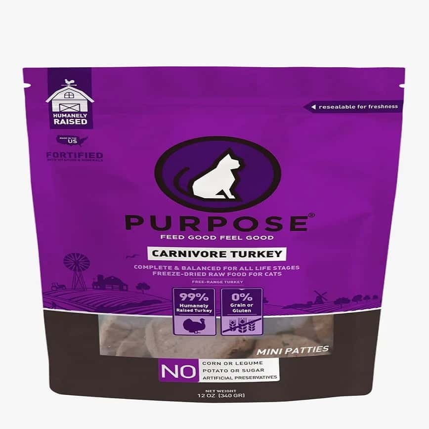 PURPOSE 貓糧 凍乾脫水生肉肉餅 單一蛋白 火雞肉 12oz (678120) (圖片2)