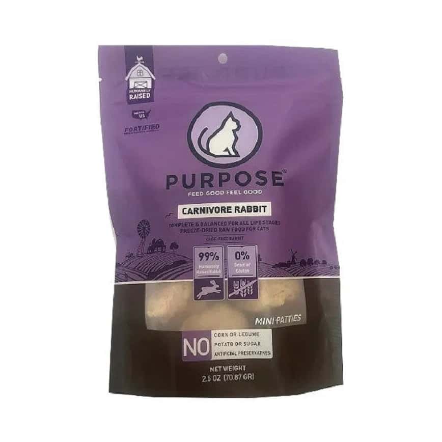 PURPOSE 貓糧 凍乾脫水生肉肉餅 單一蛋白 兔肉 12oz (678113) (圖片2)