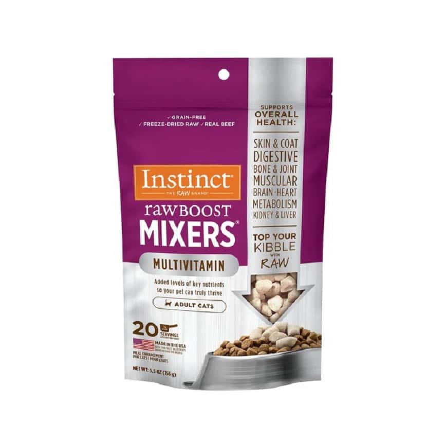 Instinct 貓糧 本能 貓糧 凍乾肉粒 多種維他命 成貓 牛肉配方 5.5oz (600671) (圖片2)