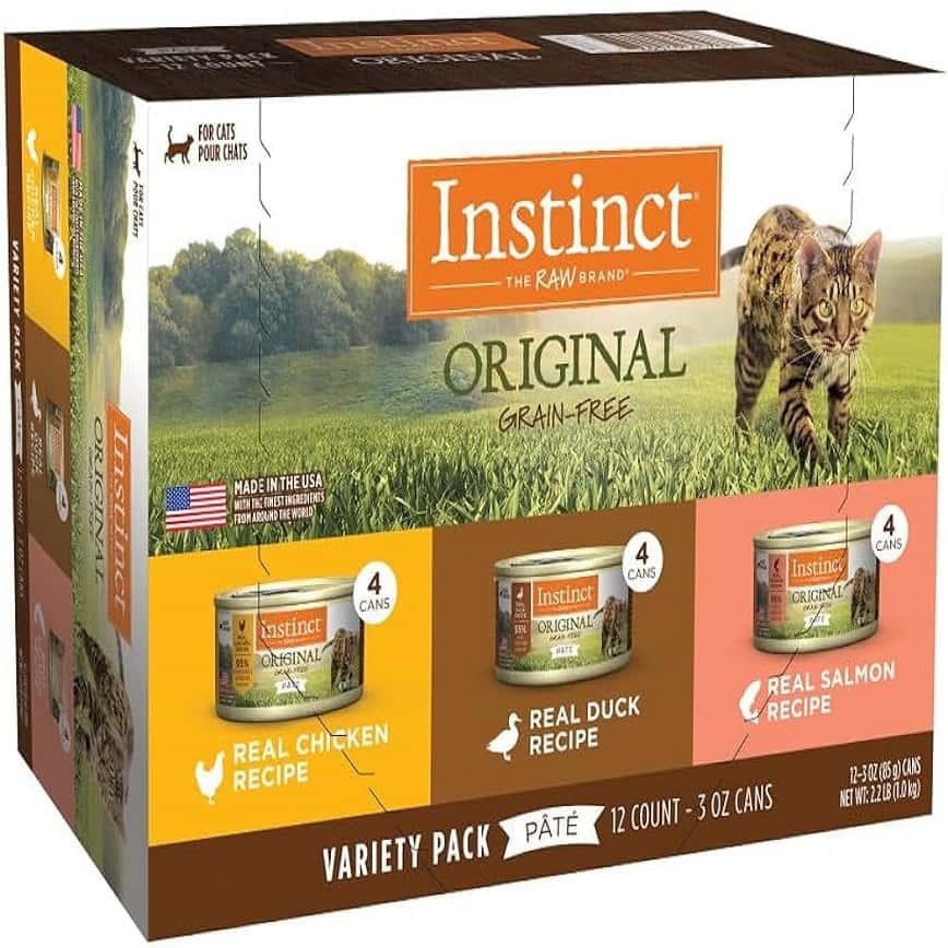 Instinct 貓罐頭 無穀物 禮盒裝 (混味) 雞肉x4/鴨肉x4/三文魚x4 3oz (617037) (圖片2)