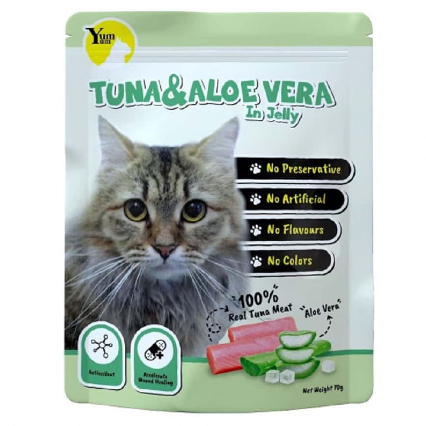 YUMYUM 主食貓濕包 Tuna & Aloe Vera in Jelly 吞拿魚+蘆薈 70g (圖片2)