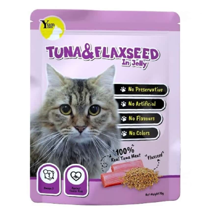 YUMYUM 主食貓濕包 Tuna & Flaxseed in Jelly 吞拿魚+亞麻籽 70g (圖片2)
