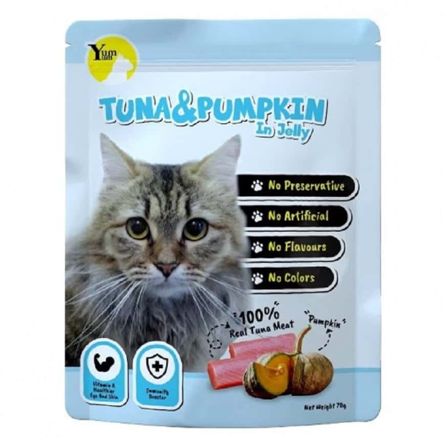 YUMYUM 主食貓濕包 Tuna & Pumpkin in Jelly 吞拿魚+南瓜 70g (圖片2)