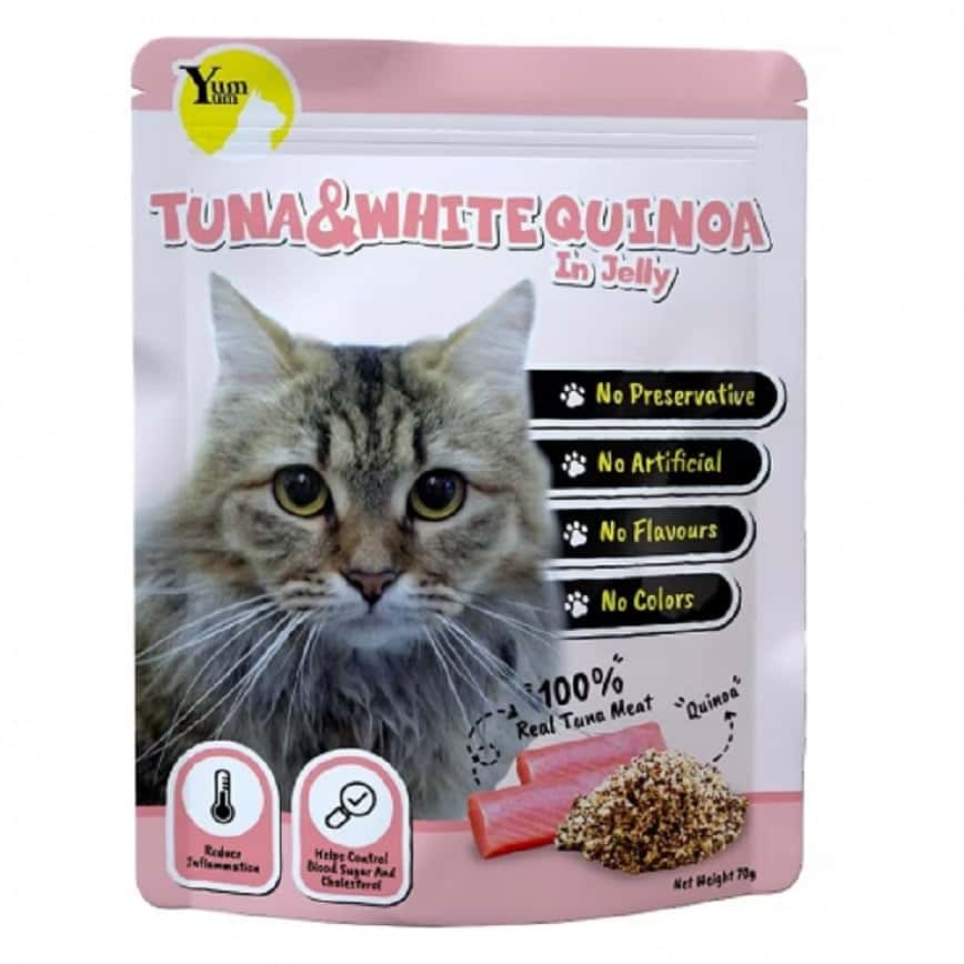 YUMYUM 主食貓濕包 Tuna & White Quinoa in Jelly 吞拿魚+藜麥 70g (圖片2)
