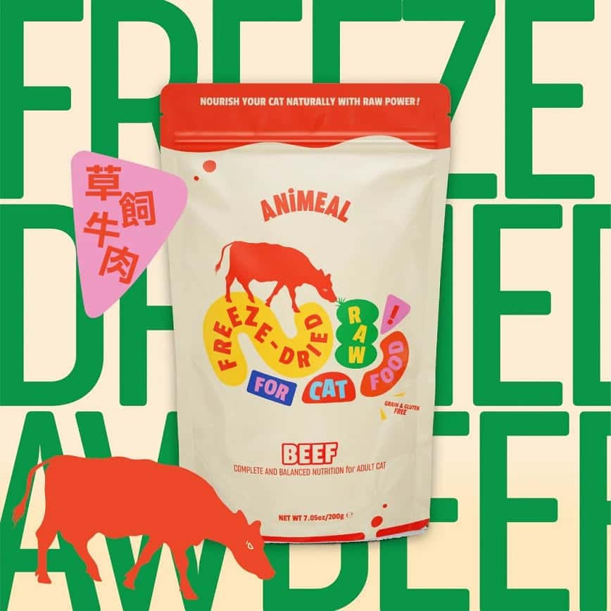 ANiMEAL 成貓凍乾生肉主食糧 草飼牛肉 200g (RF-CAT-BEEF) (圖片2)