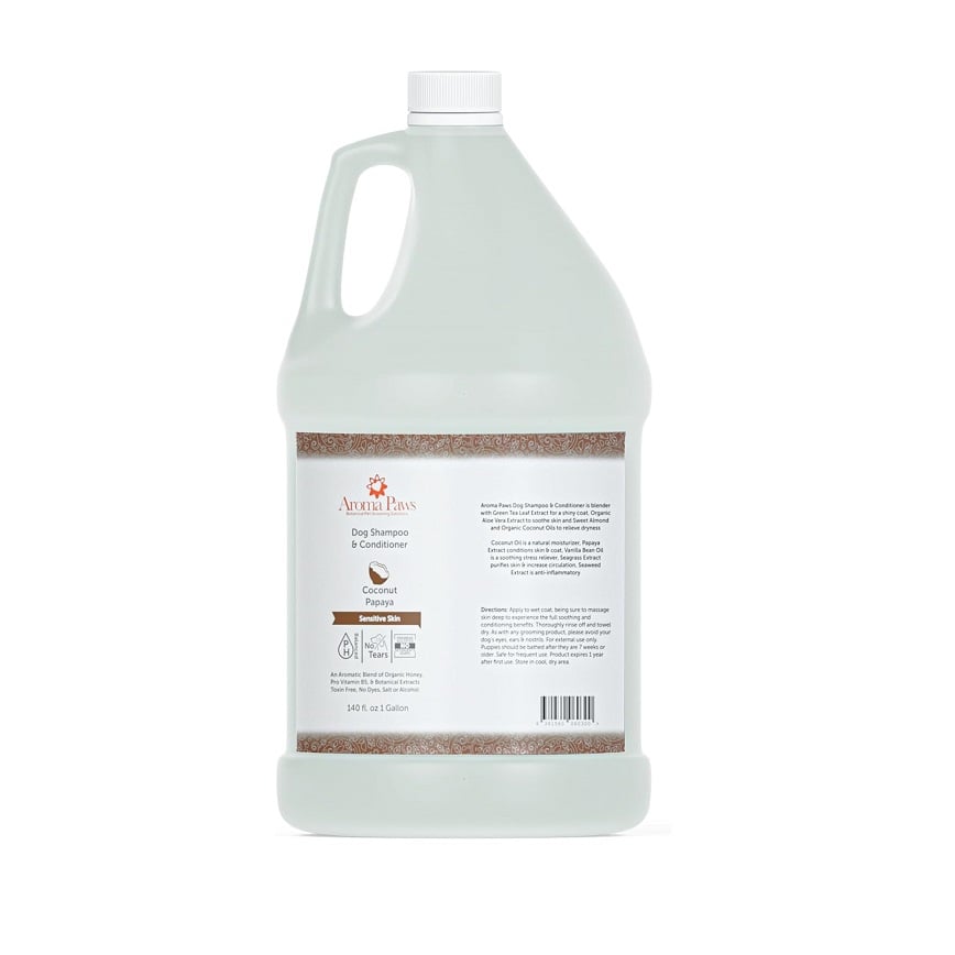 Aroma Paws 特效舒敏防結洗護二合一 椰子木瓜香薰洗毛護毛素 1Gal (犬用) (AP002) (圖片2)