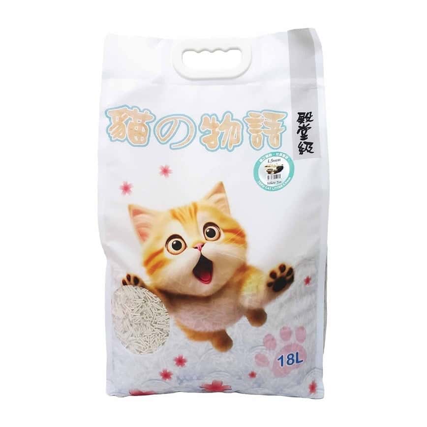 貓之物語 1.5mm天然 豆腐貓砂 白茶花味 18L (圖片2)