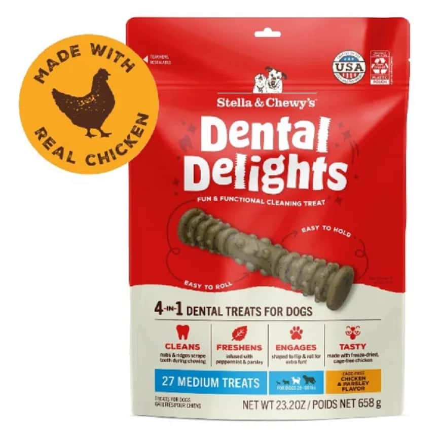Stella & Chewy's 凍乾放養雞 4合1 趣味潔齒骨 27支 袋裝 中型犬用 23.2oz (DDT-LB-M) (圖片2)