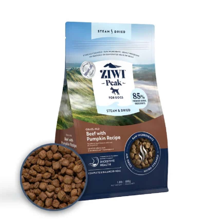 ZiwiPeak 狗糧 微蒸風乾系列 草飼牛肉 配南瓜 食譜 800g (ZSDB0.8) (圖片2)