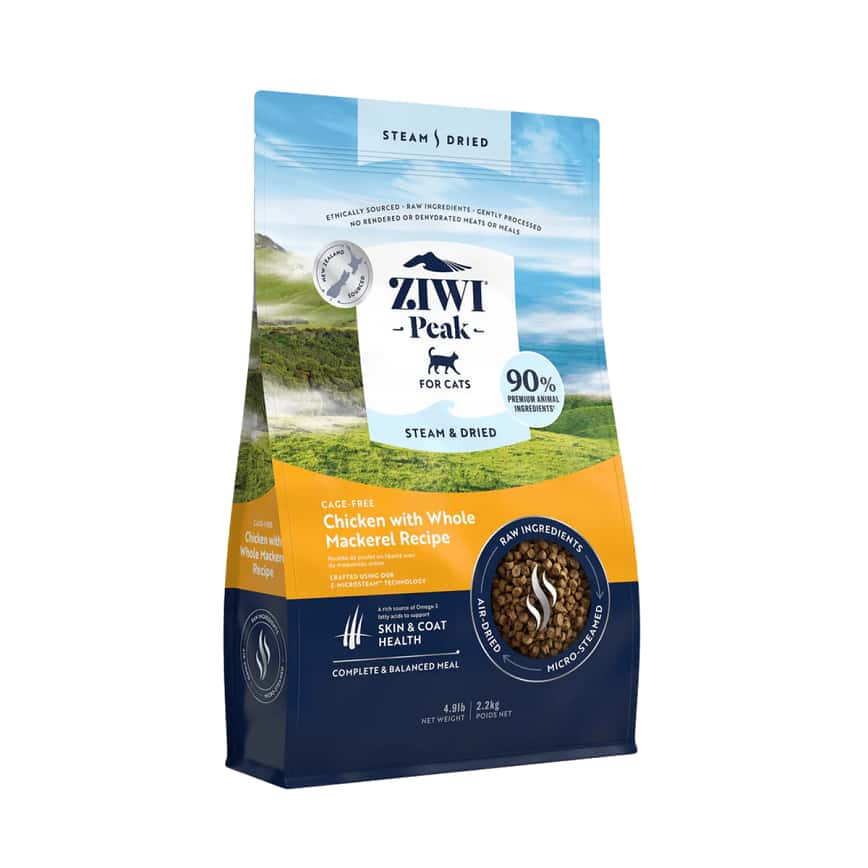 ZiwiPeak 貓糧 微蒸風乾系列 放養雞 配原條鯖魚 食譜 2.2kg (ZSCC2.2) (圖片2)