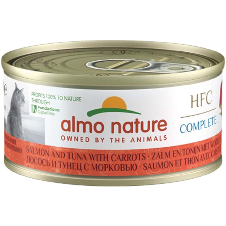 Almo Nature HFC 貓罐頭 天然系列 三文魚+吞拿魚+紅蘿蔔 70g (9434) (圖片2)