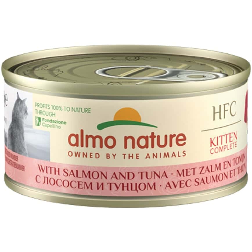 Almo Nature HFC 幼貓罐頭 天然系列 三文魚+吞拿魚 70g (9429) (圖片2)