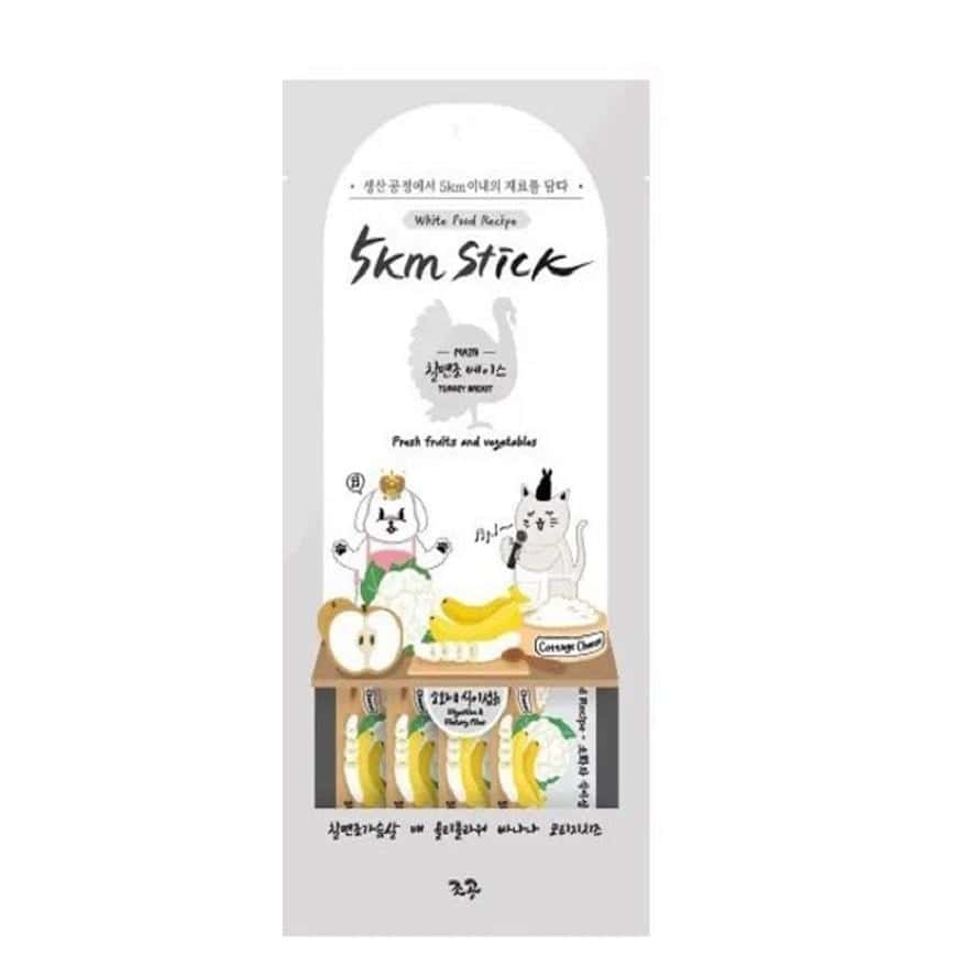 cho and kang 貓犬小食 韓國營養蔬菜肉泥 助消化 火雞肉 14g x 4條 (白色) (圖片2)