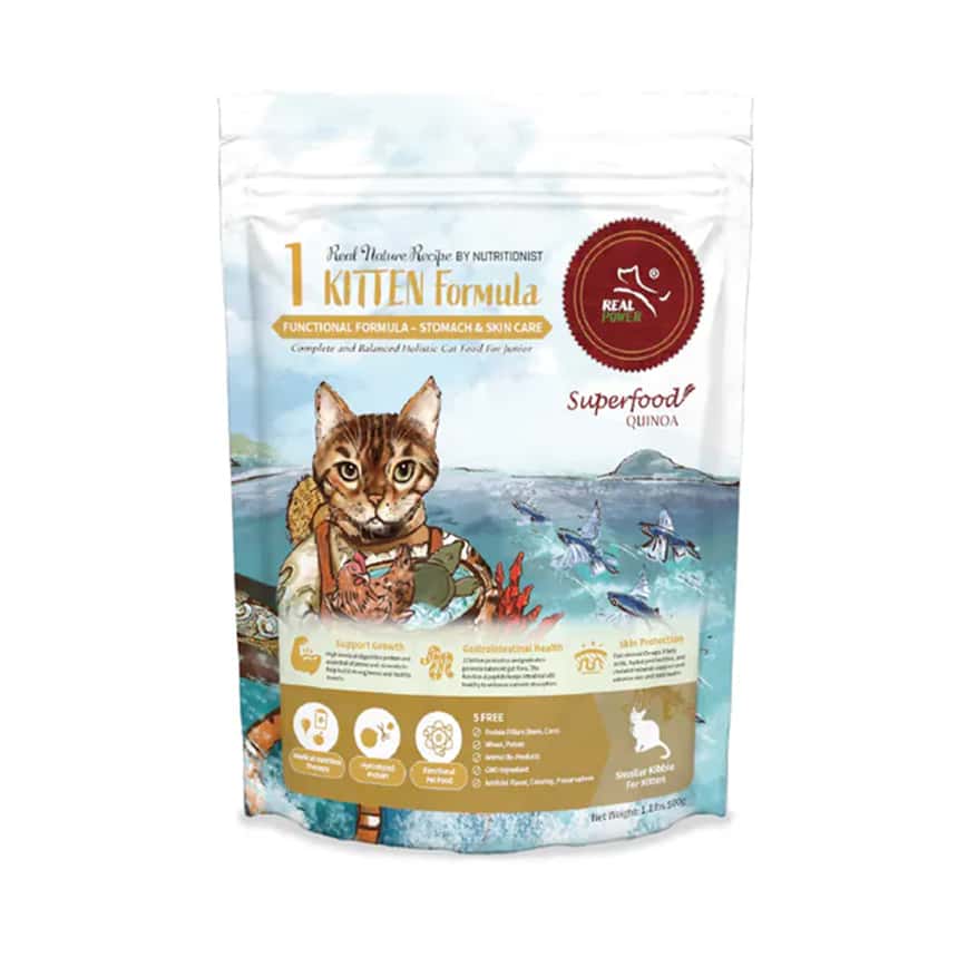 Real Power瑞威 貓糧 天然平衡貓糧 幼貓 腸胃護膚配方 500g (NO.1) (圖片2)