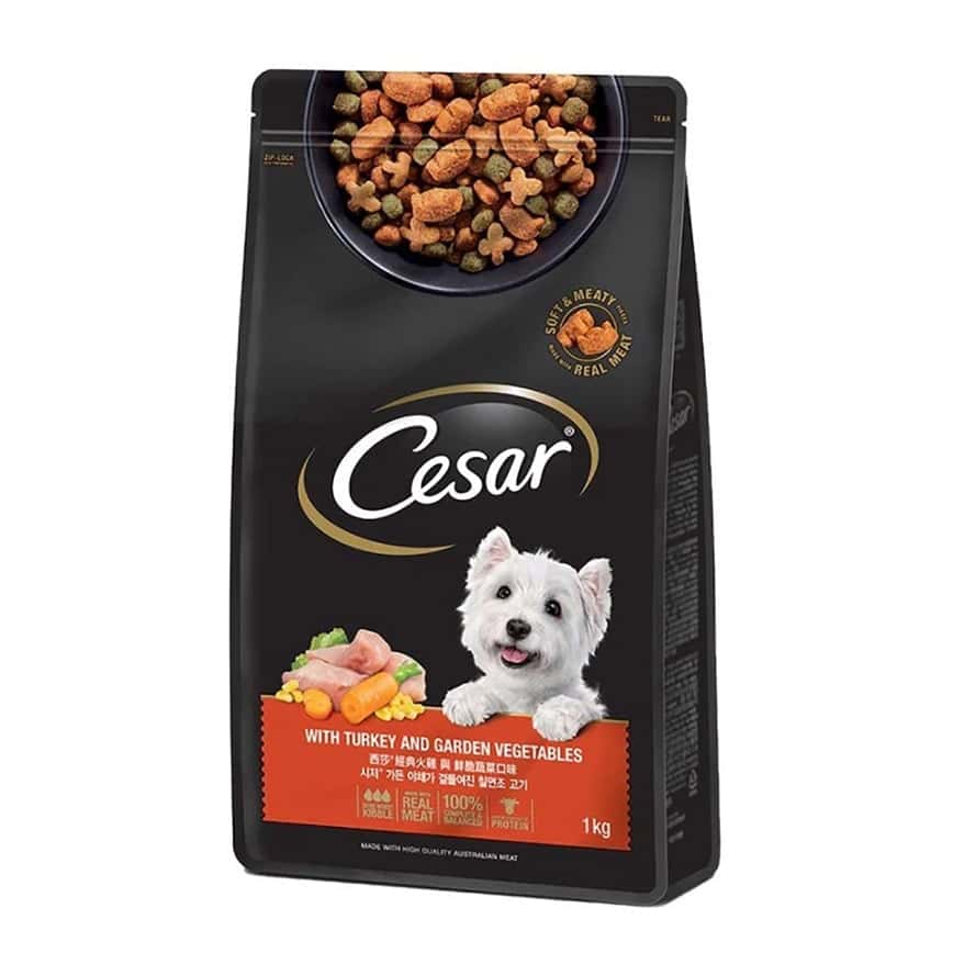 Cesar西莎 狗糧 精緻乾糧系列 經典火雞與鮮脆蔬菜口味 1kg (圖片2)
