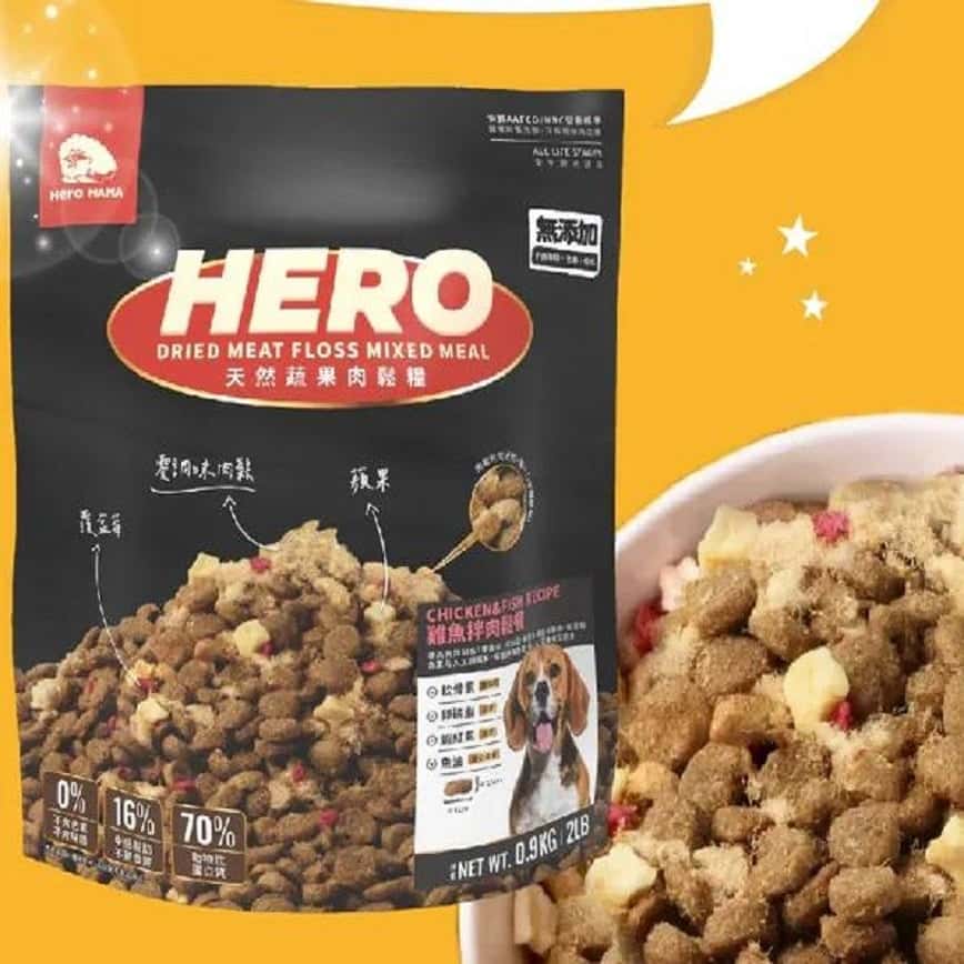 HeroMama 狗糧 犬用天然蔬果肉鬆糧 雞魚拌肉鬆餐 0.9kg (圖片2)