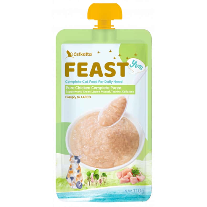 Astkatta Feast 冰島罐 貓濕糧 鮮肉盛宴營養主食包 純雞鮮肉 110g (P00162) (圖片2)