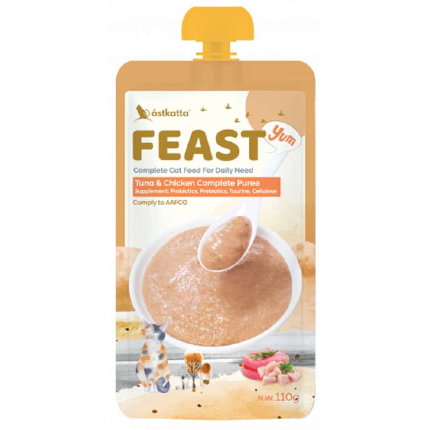 Astkatta Feast 貓濕糧 鮮肉盛宴營養主食包 吞拿魚雞肉 110g (P00164) (圖片2)
