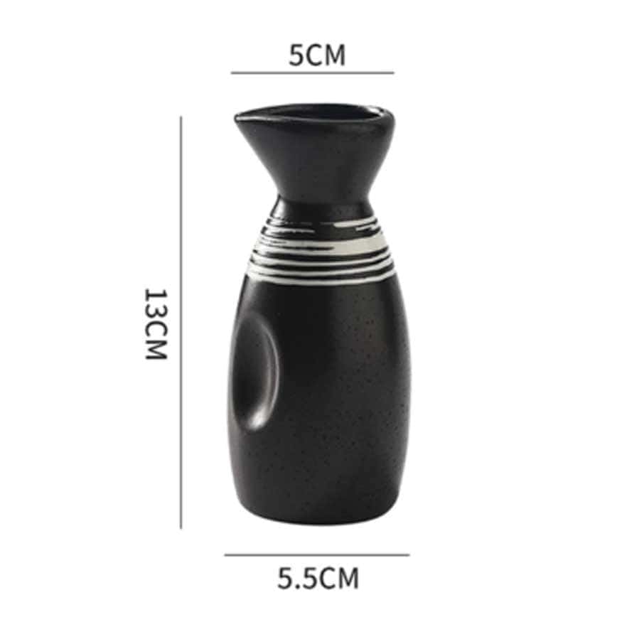 日式復古陶瓷清酒分酒瓶 太極白 160ml (圖片2)